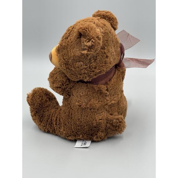 American Gifts Brown Teddy Bear Plush Vase Hugger 10” Stuffed Animal - Picture 5 of 9